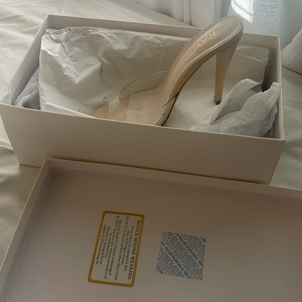 Raye clear heels